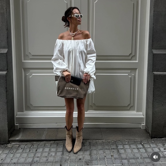 ZARA ZW COLLECTION FLOUNCED DRESS - Picture 1 of 12
